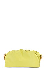 FWRD Renew Bottega Veneta The Pouch Chain Bag in Seagrass & Gold, view 2, click to view large image.