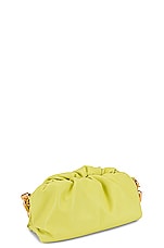 FWRD Renew Bottega Veneta The Pouch Chain Bag in Seagrass & Gold, view 3, click to view large image.