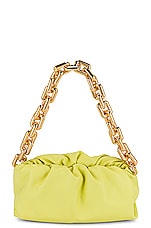 FWRD Renew Bottega Veneta The Pouch Chain Bag in Seagrass & Gold, view 5, click to view large image.