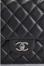 FWRD Renew Chanel Jumbo Lambskin Double Flap Shoulder Bag in Black, view 6, click to view large image.