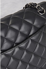 FWRD Renew Chanel Jumbo Lambskin Double Flap Shoulder Bag in Black, view 8, click to view large image.