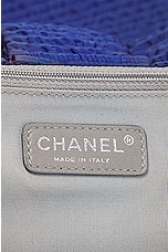 FWRD Renew Chanel Quilted Nylon Flap Shoulder Bag in Blue, view 5, click to view large image.