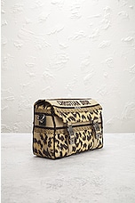 FWRD Renew Dior Camp Messenger Shoulder Bag in Leopard, view 4, click to view large image.