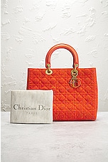 FWRD Renew Dior Wool Cannage Lady Handbag in Orange, view 10, click to view large image.