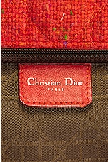 FWRD Renew Dior Wool Cannage Lady Handbag in Orange, view 5, click to view large image.