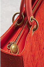 FWRD Renew Dior Wool Cannage Lady Handbag in Orange, view 9, click to view large image.