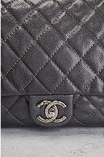 FWRD Renew Chanel Metallic Quilted Caviar Flap Shoulder Bag in Grey, view 6, click to view large image.