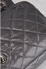 FWRD Renew Chanel Metallic Quilted Caviar Flap Shoulder Bag in Grey, view 7, click to view large image.