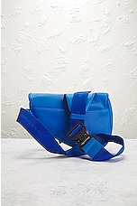 FWRD Renew Dior Calfskin Leather Saddle Shoulder Bag in Blue, view 3, click to view large image.