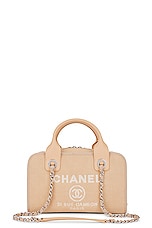 FWRD Renew Chanel Deauville 2 Way Handbag in Beige, view 1, click to view large image.
