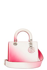 FWRD Renew Dior Lady Handbag in Red Ombre, view 1, click to view large image.