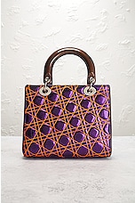 FWRD Renew Dior X Anselm Reyle Lady Cannage Handbag in Purple, view 3, click to view large image.