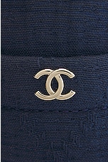 FWRD Renew Chanel Denim Tote Bag in Navy, view 7, click to view large image.