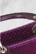 FWRD Renew Dior Python Mini Lady Handbag in Metallic Purple, view 10, click to view large image.