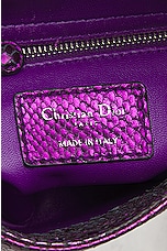 FWRD Renew Dior Python Mini Lady Handbag in Metallic Purple, view 5, click to view large image.