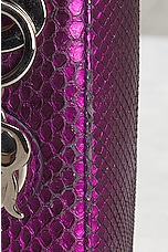 FWRD Renew Dior Python Mini Lady Handbag in Metallic Purple, view 8, click to view large image.