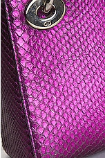 FWRD Renew Dior Python Mini Lady Handbag in Metallic Purple, view 9, click to view large image.