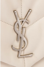 FWRD Renew Saint Laurent Medium Puffer Chain Bag in Crema Soft, view 7, click to view large image.