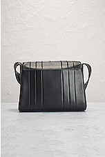 FWRD Renew Chanel Lambskin Turnlock Shoulder Bag in Black, view 3, click to view large image.