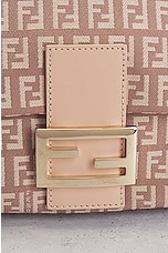 FWRD Renew Fendi Zucca Mama Baguette Shoulder Bag in Pink, view 6, click to view large image.