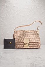 FWRD Renew Fendi Zucca Mama Baguette Shoulder Bag in Pink, view 9, click to view large image.