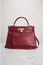 FWRD Renew Hermes Kelly 32 Handbag in Bordeaux, view 2, click to view large image.