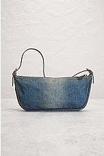 FWRD Renew Fendi Denim Pochette Accessories Shoulder Bag in Blue, view 3, click to view large image.