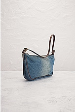 FWRD Renew Fendi Denim Pochette Accessories Shoulder Bag in Blue, view 4, click to view large image.