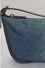FWRD Renew Fendi Denim Pochette Accessories Shoulder Bag in Blue, view 6, click to view large image.