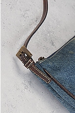 FWRD Renew Fendi Denim Pochette Accessories Shoulder Bag in Blue, view 7, click to view large image.