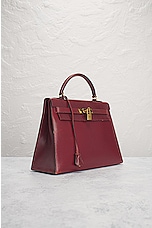 FWRD Renew Hermes Box Kelly 32 Handbag in Bordeaux, view 4, click to view large image.