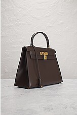FWRD Renew Hermes Kelly 28 Handbag in Dark Brown, view 4, click to view large image.