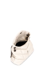 FWRD Renew Saint Laurent Small Monogramme Puffer Loulou Shoulder Bag in Crema Soft, view 4, click to view large image.