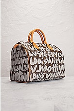 FWRD Renew Louis Vuitton Speedy Monogram Graphite 30 Handbag in Brown, view 4, click to view large image.