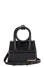 FWRD Renew JACQUEMUS Le Chiquito Noeud Bag in Black, view 1, click to view large image.