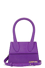 FWRD Renew JACQUEMUS Le Chiquito Moyen Bag in Purple, view 1, click to view large image.