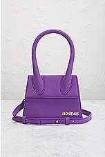 FWRD Renew JACQUEMUS Le Chiquito Moyen Bag in Purple, view 2, click to view large image.
