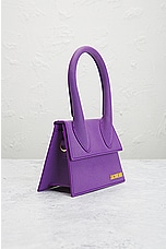 FWRD Renew JACQUEMUS Le Chiquito Moyen Bag in Purple, view 4, click to view large image.