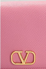 FWRD Renew Valentino Garavani V Logo Signature Shoulder Bag in Candy Rose, view 6, click to view large image.