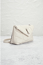 FWRD Renew Saint Laurent Toy Puffer Loulou Bag in Crema Soft, view 4, click to view large image.