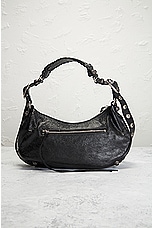 FWRD Renew Balenciaga Small Le Cagole Shoulder Bag in Black, view 3, click to view large image.