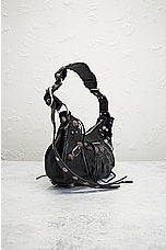 FWRD Renew Balenciaga Small Le Cagole Shoulder Bag in Black, view 4, click to view large image.