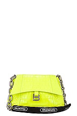 FWRD Renew Balenciaga Small Downtown Shoulder Bag in Fluo Yellow, view 1, click to view large image.
