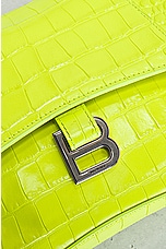 FWRD Renew Balenciaga Small Downtown Shoulder Bag in Fluo Yellow, view 5, click to view large image.