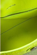 FWRD Renew Balenciaga Small Downtown Shoulder Bag in Fluo Yellow, view 6, click to view large image.