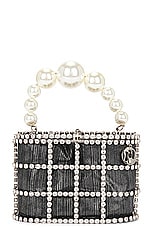 FWRD Renew Rosantica Holli Shiny Bag in Silver, view 1, click to view large image.