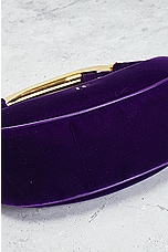 FWRD Renew TOM FORD Bianca Velvet Mini Hobo Bag in Violet, view 8, click to view large image.