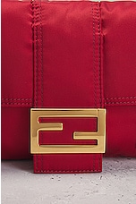 FWRD Renew Fendi X Porter Mama Baguette 3 Way Shoulder Bag in Red, view 6, click to view large image.