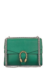 FWRD Renew Gucci Dionysus Chain Shoulder Bag in Green, view 1, click to view large image.