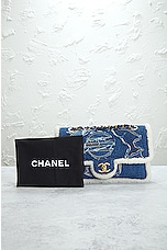 FWRD Renew Chanel Paris-Egypt Denim Shearling Shoulder Bag in Medium Blue, view 10, click to view large image.